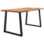 vidaXL Dining Table with Live Edge Dinner Table for Kitchen Solid Wood Acacia