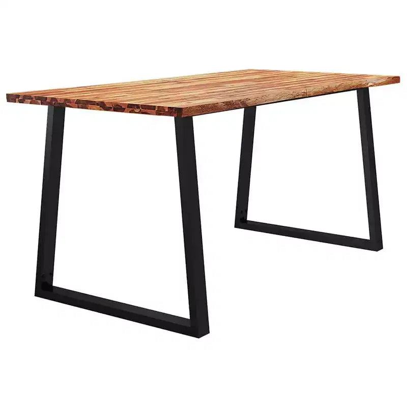 vidaXL Dining Table with Live Edge Dinner Table for Kitchen Solid Wood Acacia