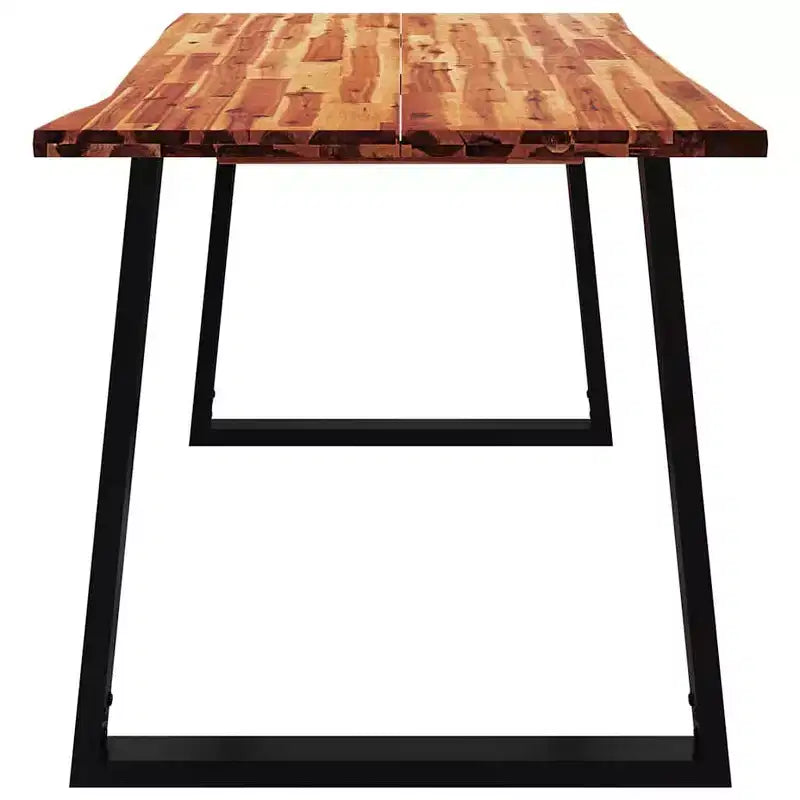 vidaXL Dining Table with Live Edge Dinner Table for Kitchen Solid Wood Acacia