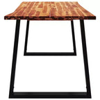 vidaXL Dining Table with Live Edge Dinner Table for Kitchen Solid Wood Acacia