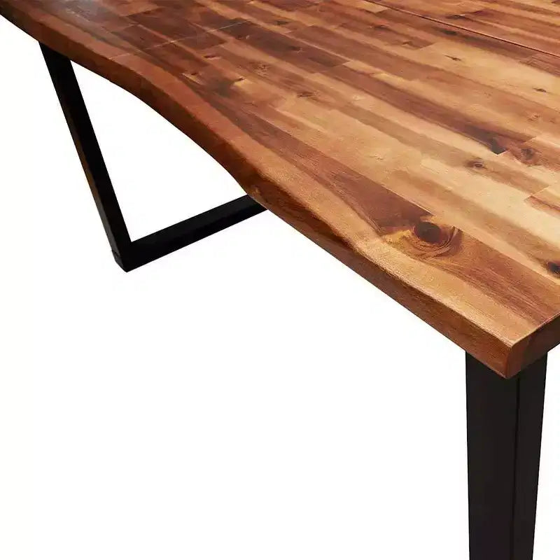 vidaXL Dining Table with Live Edge Dinner Table for Kitchen Solid Wood Acacia