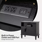 Comodino Teodosia con 3 cassetti - Set da 2 | Hulala Home - NERO