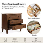 Comodino Teodosia con 3 cassetti - Set da 2 | Hulala Home - NERO