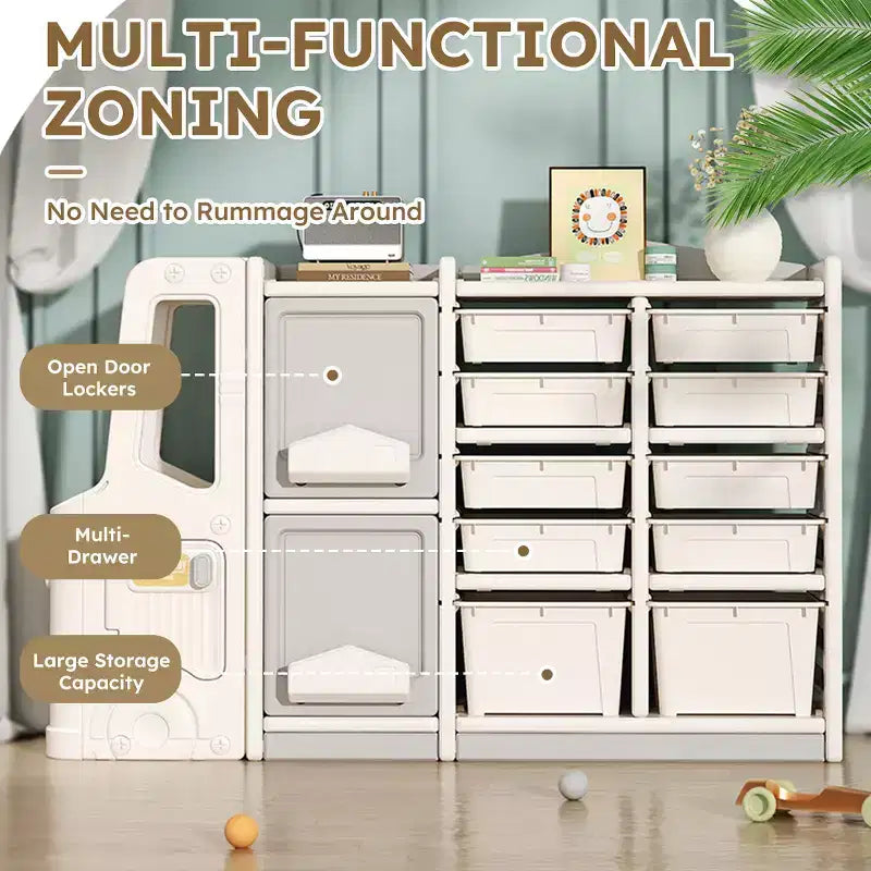 Kids Toy Storage Cabinet, Enhances Self-care, Saves Space, Easy to Clean, Multifunctional & Eco-Friendly