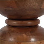 Unique End Table, Side Table, or Small Night Stand for Home Decor - Modern Polished Mango Wood Table Ideal for Small Spaces - 18 Gold