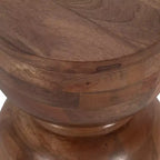 Unique End Table, Side Table, or Small Night Stand for Home Decor - Modern Polished Mango Wood Table Ideal for Small Spaces - 18 Gold