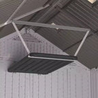 Suncast 3 Pack Vertical Shed Shelf Space Saving Hanging Outdoor Storage, Black