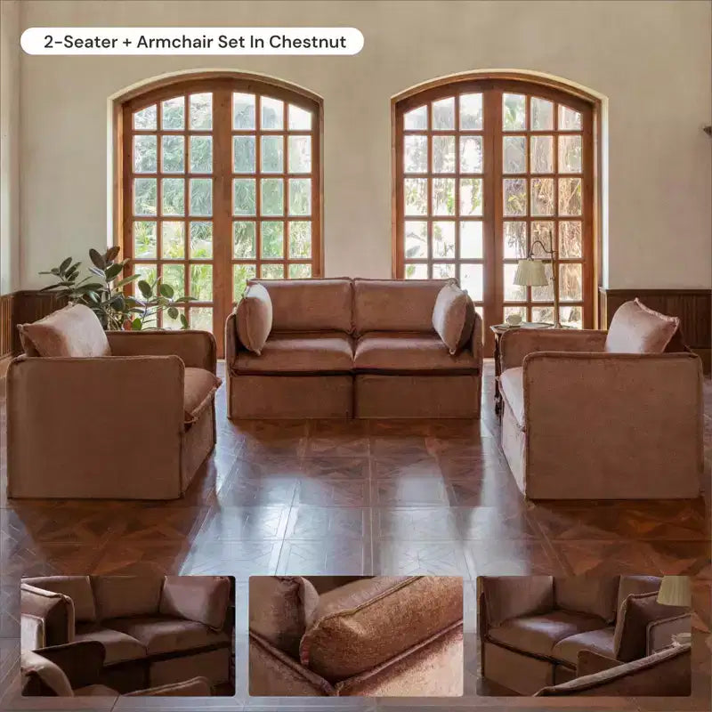 Poltrona modulare lavabile Anabei | Seduta Memorix+ e cuscino Contour