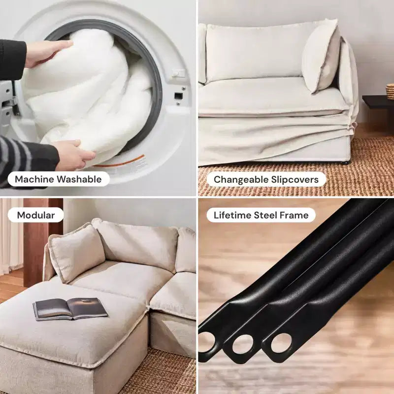 Poltrona modulare lavabile Anabei | Seduta Memorix+ e cuscino Contour