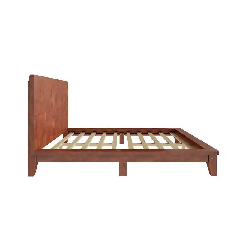 Whisen Full Platform Bed & Bed Frame with Headboard & Wood Slat Support