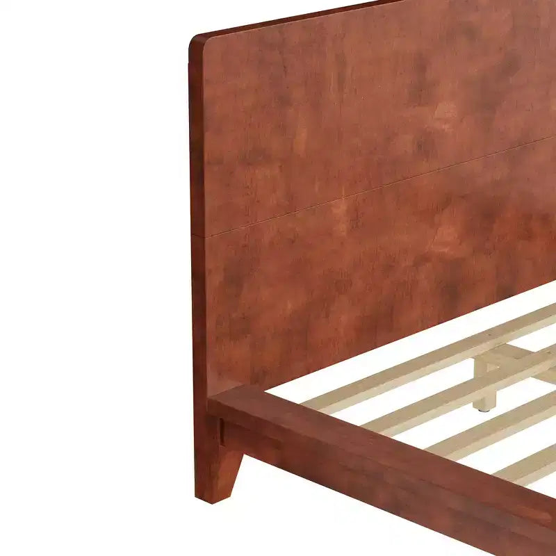 Whisen Full Platform Bed & Bed Frame with Headboard & Wood Slat Support