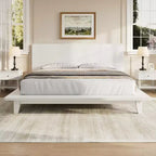 Whisen Full Platform Bed & Bed Frame with Headboard & Wood Slat Support