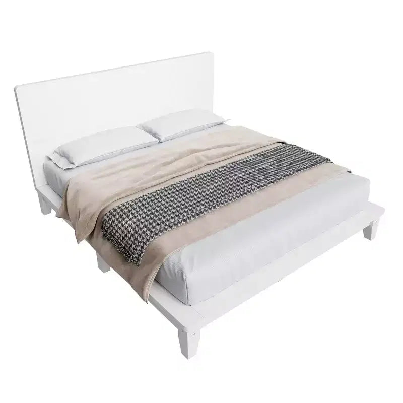 Whisen Full Platform Bed & Bed Frame with Headboard & Wood Slat Support