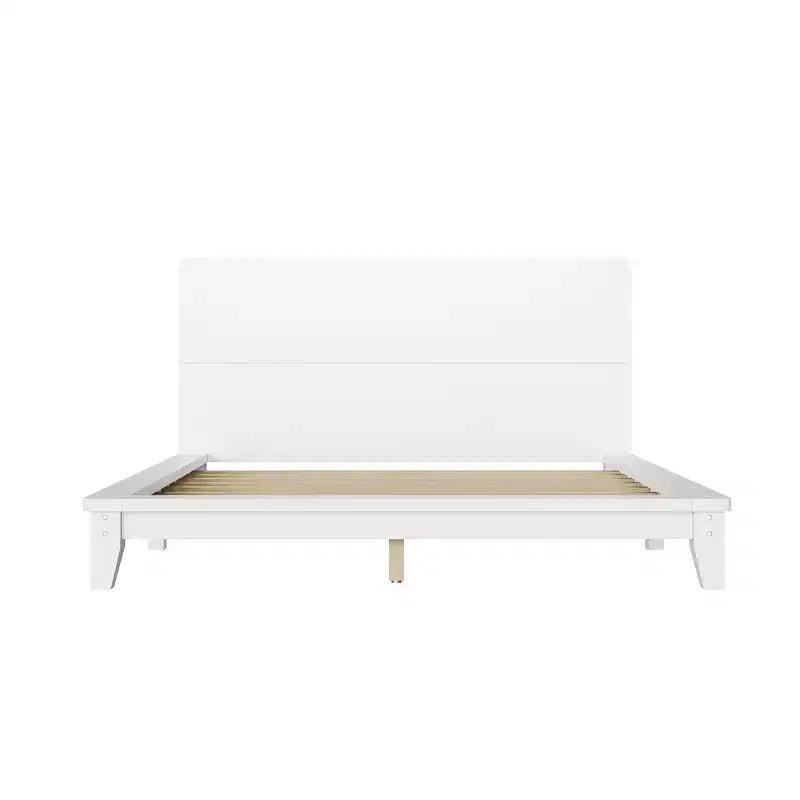 Whisen Full Platform Bed & Bed Frame with Headboard & Wood Slat Support