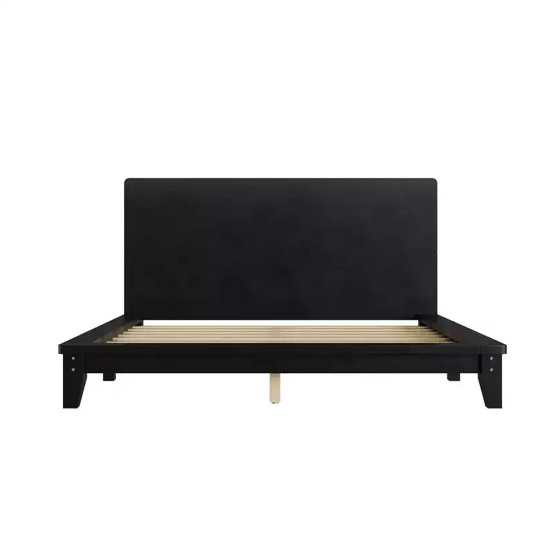 Whisen Full Platform Bed & Bed Frame with Headboard & Wood Slat Support