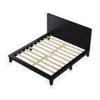 Whisen Full Platform Bed & Bed Frame with Headboard & Wood Slat Support