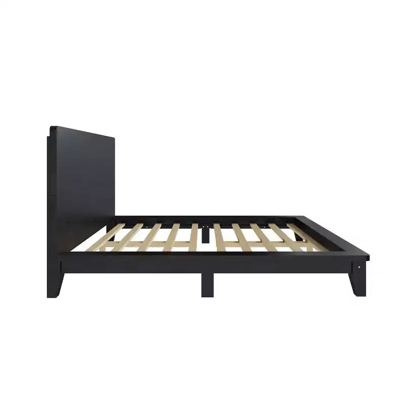 Whisen Full Platform Bed & Bed Frame with Headboard & Wood Slat Support