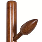 Bekrvio Wooden Freestanding Coat Rack with 8 Bud-shaped Hooks, Stable Round Base, Heavy Duty Wood Coat Tree Stand for Hallway Entryway, Brown