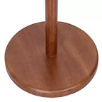 Bekrvio Wooden Freestanding Coat Rack with 8 Bud-shaped Hooks, Stable Round Base, Heavy Duty Wood Coat Tree Stand for Hallway Entryway, Brown