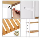 SONGMICS Scaffale in bambù, Scaffalatura a 5 Ripiani, Multifunzionale, per Ingresso, Bagno, 26 x 60 x 130 cm