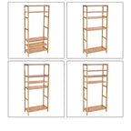 SONGMICS Scaffale in bambù, Scaffalatura a 5 Ripiani, Multifunzionale, per Ingresso, Bagno, 26 x 60 x 130 cm