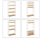SONGMICS Scaffale in bambù, Scaffalatura a 5 Ripiani, Multifunzionale, per Ingresso, Bagno, 26 x 60 x 130 cm