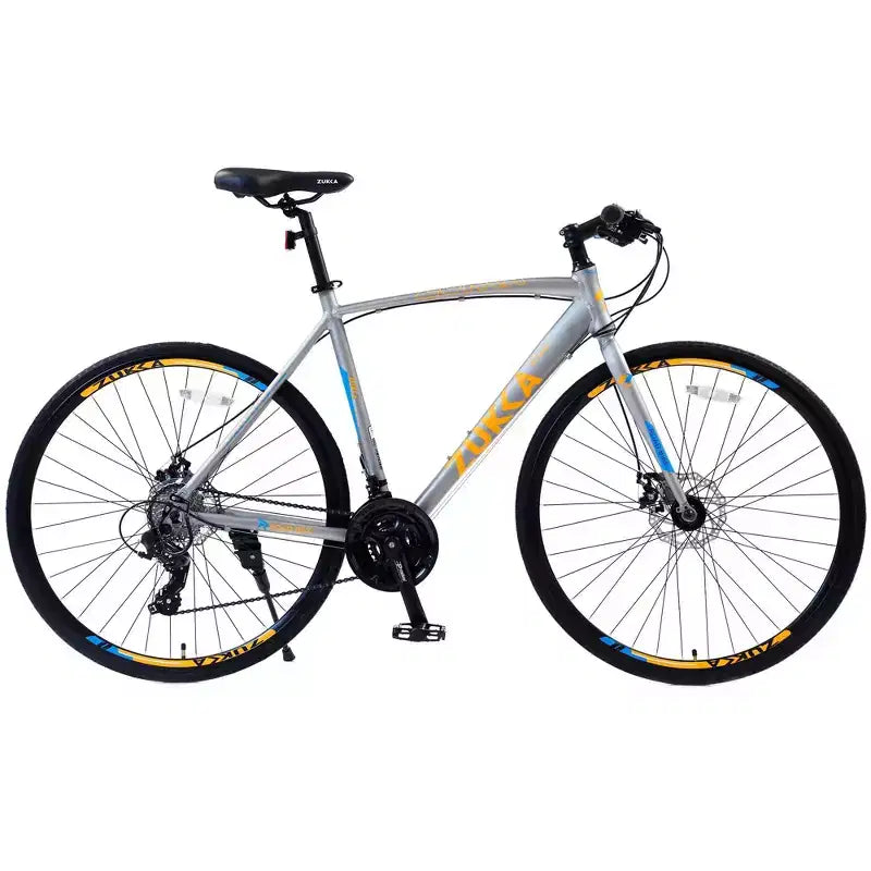 NAYSAYE Bicicletta 27.5 3x8/24 Velocità Bici Ibrida Freni a Disco Telaio in Alluminio Junior Senior per Uomini e Donne Ciclismo Urbano, 67.32*14.56*39.37
