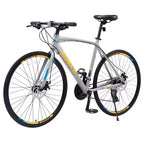 NAYSAYE Bicicletta 27.5 3x8/24 Velocità Bici Ibrida Freni a Disco Telaio in Alluminio Junior Senior per Uomini e Donne Ciclismo Urbano, 67.32*14.56*39.37