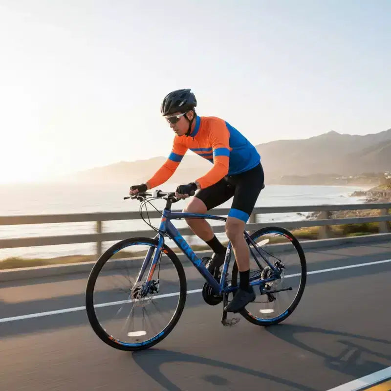 NAYSAYE Bicicletta 27.5 3x8/24 Velocità Bici Ibrida Freni a Disco Telaio in Alluminio Junior Senior per Uomini e Donne Ciclismo Urbano, 67.32*14.56*39.37