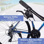 NAYSAYE Bicicletta 27.5 3x8/24 Velocità Bici Ibrida Freni a Disco Telaio in Alluminio Junior Senior per Uomini e Donne Ciclismo Urbano, 67.32*14.56*39.37