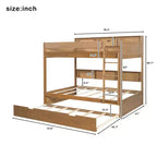 Letto a castello Whisen Full over Full e struttura letto con letto estraibile e vano contenitore integrato