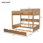 Letto a castello Whisen Full over Full e struttura letto con letto estraibile e vano contenitore integrato