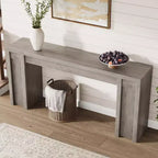 Consolle da Ingresso in Stile Rustico da 180 cm - Tavolo Lungo da Divano, Tavolo da Ingresso per Soggiorno e Foyer, Noce