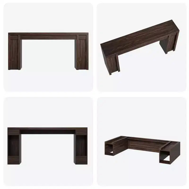 Consolle da Ingresso in Stile Rustico da 180 cm - Tavolo Lungo da Divano, Tavolo da Ingresso per Soggiorno e Foyer, Noce
