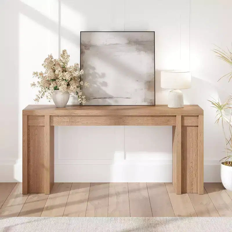 70.9-Inch Farmhouse Hallway Console Table - Long Sofa Table Behind Couch, Entry Table for Living Room & Foyer Decor, Walnut