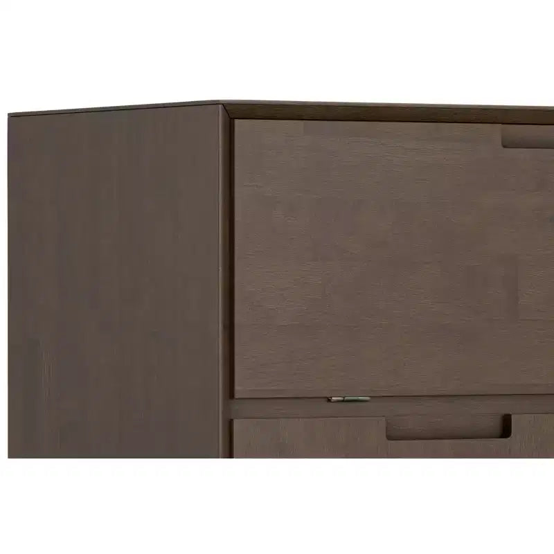 Devlin Mobile Bar Moderno Industriale in Legno Massello di Noce da 32 Pollici di Larghezza