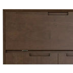 Devlin Mobile Bar Moderno Industriale in Legno Massello di Noce da 32 Pollici di Larghezza