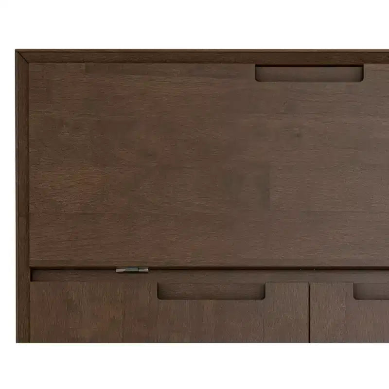 Devlin Mobile Bar Moderno Industriale in Legno Massello di Noce da 32 Pollici di Larghezza