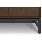 Devlin Mobile Bar Moderno Industriale in Legno Massello di Noce da 32 Pollici di Larghezza