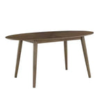 Jonas 63 Mid-Century Walnut Oval Dining Table - Walnut - iNSPIRE Q