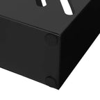 SONGMICS Portaombrelli in Metallo, Porta Ombrelli Rettangolare, con Vassoio di Raccolta Acqua Rimovibile, 4 Ganci, Design Traforato, per Ingresso, Ufficio, Nero