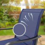 Set di 2 sgabelli da bar da esterno girevoli a 360°, sedie alte da esterno con braccioli, telaio in metallo resistente alle intemperie per patio, prato, giardino