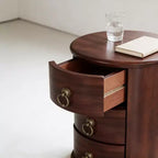 GDFStudio Lytton Comodino moderno di metà secolo in legno massiccio con 4 cassetti