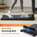 NAYSAYE Tapis Roulant Walking Pad per Allenamento Cardio in Casa o Ufficio, Silenzioso, Nero, 42,2*19,2*3,58