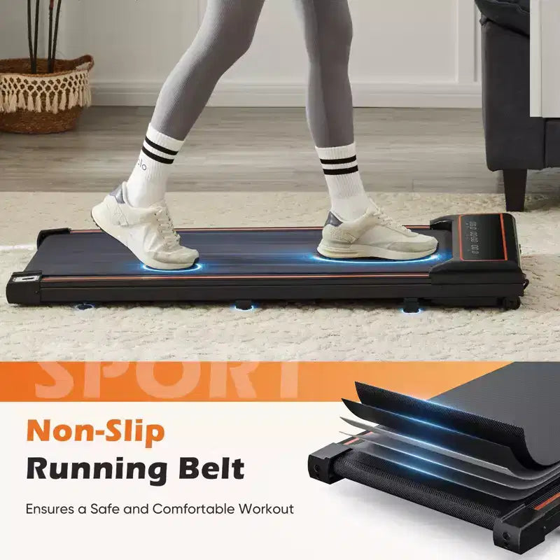NAYSAYE Tapis Roulant Walking Pad per Allenamento Cardio in Casa o Ufficio, Silenzioso, Nero, 42,2*19,2*3,58