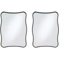 Uttermost Pavia Dark Bronze 24 x 32 Curvy Wall Mirrors Set of 2