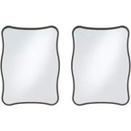 Uttermost Pavia Dark Bronze 24 x 32 Curvy Wall Mirrors Set of 2