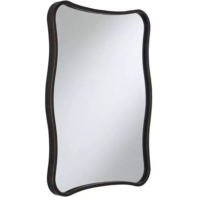 Uttermost Pavia Dark Bronze 24 x 32 Curvy Wall Mirrors Set of 2