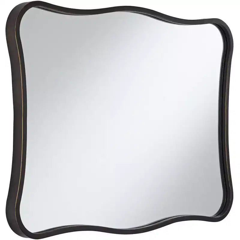 Uttermost Pavia Dark Bronze 24 x 32 Curvy Wall Mirrors Set of 2