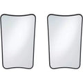 Uttermost Segundo Black Metal 22 x 34 Wall Mirrors Set of 2